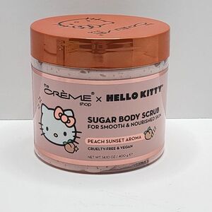Hello Kitty Peach Sunset | Sugar Body Scrub 14.1 oz | NEW | Vegan, Creme, Sanrio